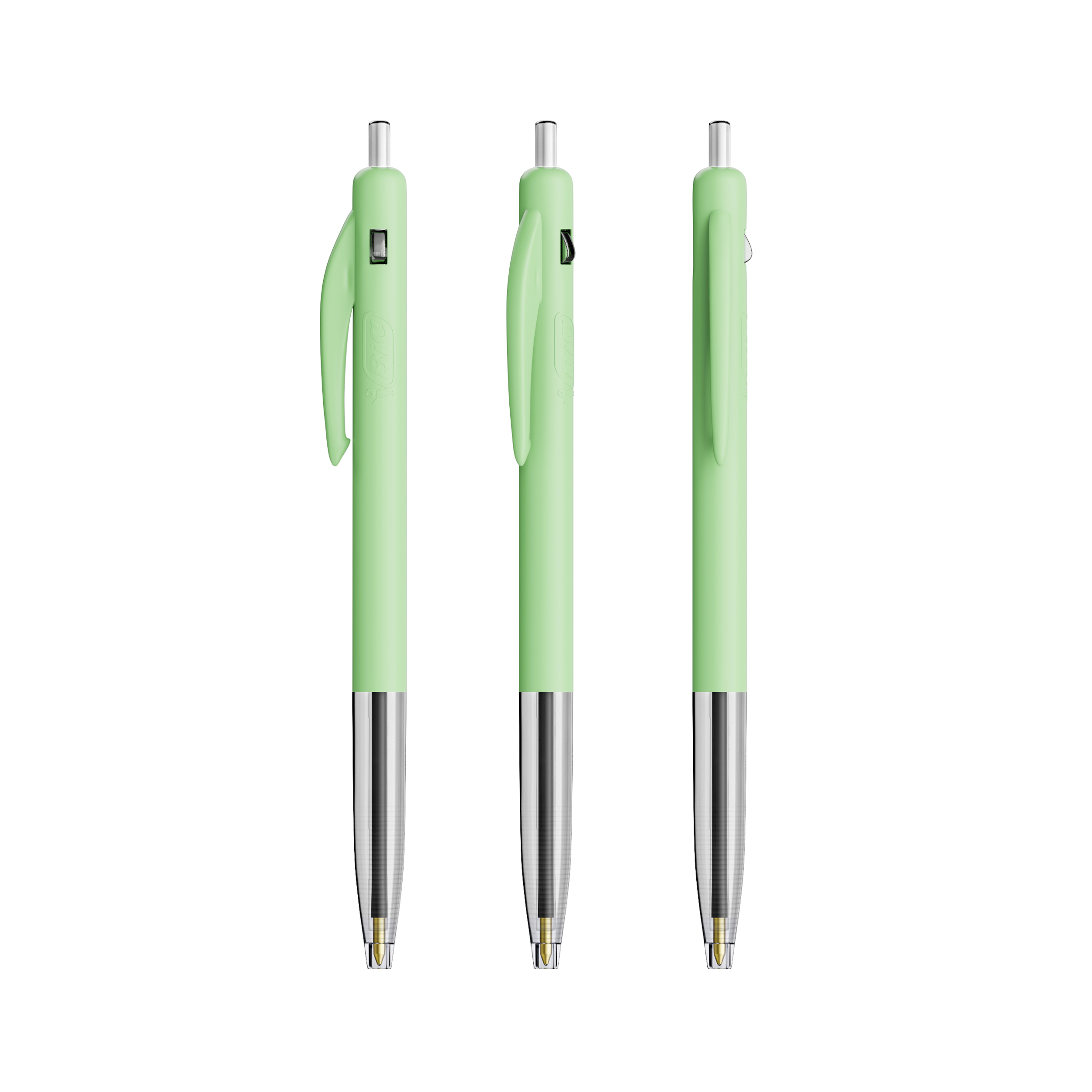 Stylo rétractable BIC® personnalisé M10® Clic Couleur Vert Pastel